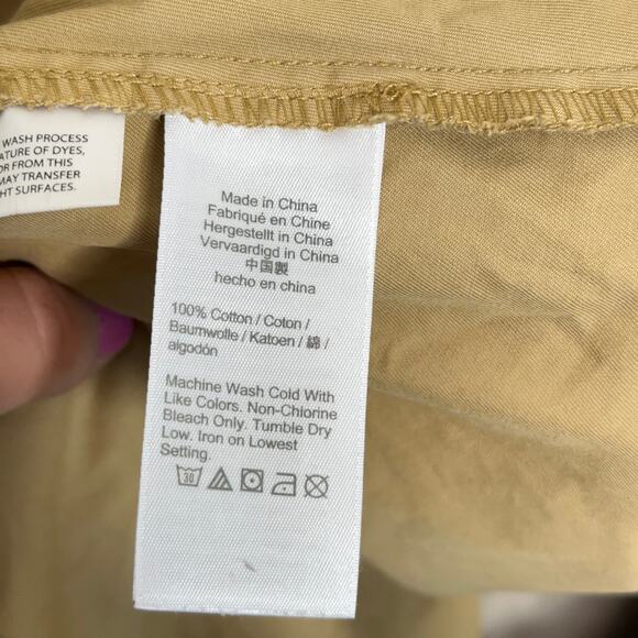 J. CREW Plus Pleated A-Line Chino Dress Khaki Tan Natural Neutral {RR11} - Picture 7 of 8